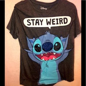 Stitch shirt “stay weird”